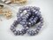 *25* 6x9mm Gold Lustered Purple Washed Slate Blue Faceted Large Hole Rondelle Roller Beads